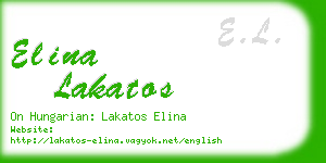 elina lakatos business card